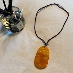 Boho Amber - Tone Pendant Necklace